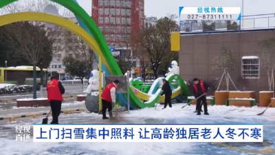 随州：上门扫雪集中照料 让高龄独居老人冬不寒
