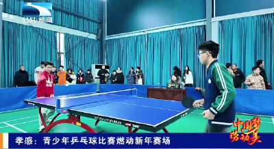 孝感：青少年乒乓球比赛燃动新年赛场