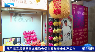 陈平在宜昌调研商文旅融合促消费和安全生产工作