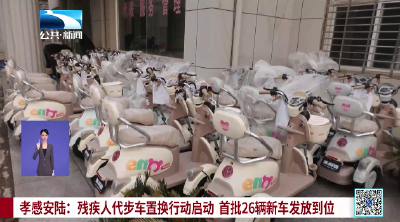 孝感安陆：残疾人代步车置换行动启动 首批26辆新车发放到位