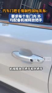 汽车门把手强制性国标发布
