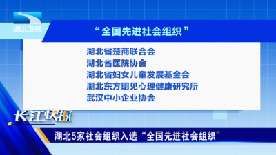 湖北5家社会组织入选“全国先进社会组织”