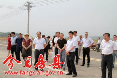 蔡贤忠纪道清率队就全县重点项目建设展开拉练督办