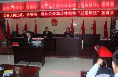 巧借巡回法庭 宣讲林业法规 ——房县森林公安局林业法律法规宣讲进万峪乡