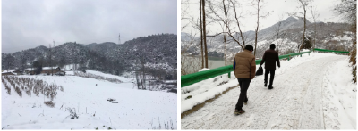 姚坪乡黄玉口小学老师冒大雪进村入户扶贫