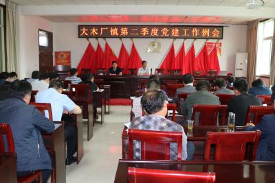 大木厂镇召开2018年第二季度党建工作例会