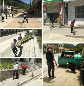 万峪河乡举行环境卫生治理活动