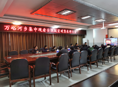 万峪河乡集中收看全国脱贫攻坚总结表彰大会