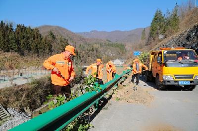 县交通运输局：人勤春来早 绿植正当时