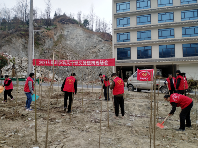 房县姚坪乡开展新时代文明实践——义务植树增绿添绿活动