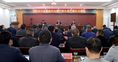 县委第五巡察组向青峰镇反馈村级党组织巡查“回头看”情况