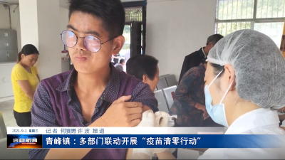 青峰镇：多部门联动开展“疫苗清零行动”