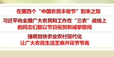 习近平向全国广大农民和工作在“三农”战线上的同志们致以节日祝贺和诚挚慰问