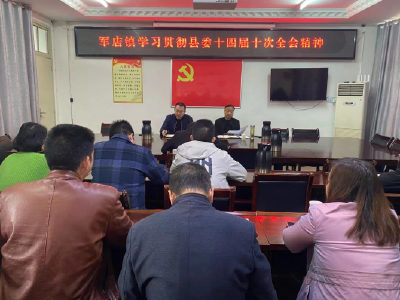军店镇传达贯彻县委十四届十次全体（扩大）会议精神