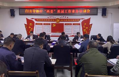 门古寺镇召开村“两委”换届业务培训视频会议