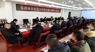 谢晓鸣参加县政府办公室支部主题党日活动