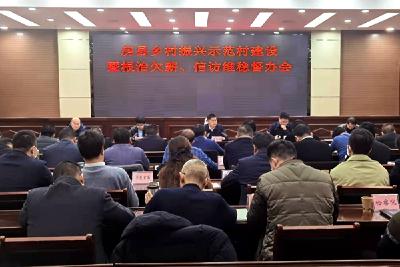 全县乡村振兴示范村建设暨根治欠薪、信访维稳督办会召开