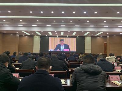 我县组织收听收看全省农业农村工作视频会