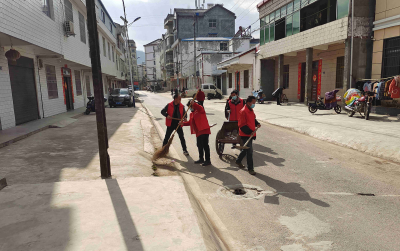 化龙堰镇开展节后环境卫生大整治