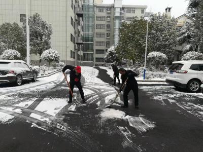 财政局：积极组织党员干部开展扫雪除冰