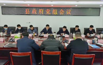县政府党组召开理论学习中心组集中学习会议