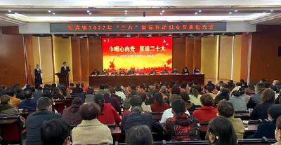 军店镇举办“巾帼心向党 喜迎二十大”的表彰大会