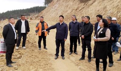 纪道清调研龙凤岭公墓和沥青混凝土搅拌站项目建设