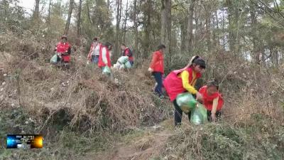 社区居民开展“庆三八 学雷锋 清洁家园”活动