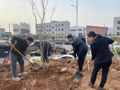 县红十字会积极开展植树节活动
