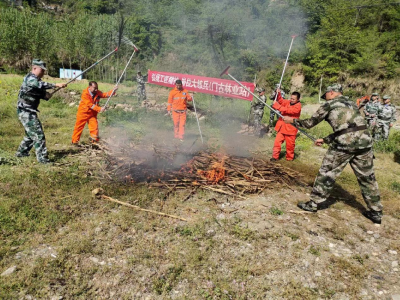 门古寺镇开展森林火灾应急演练活动