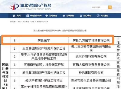 房县新增2项高价值知识产权培育项目
