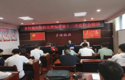 ​房县乡村振兴局传达贯彻湖北省第十二次党代会精神 