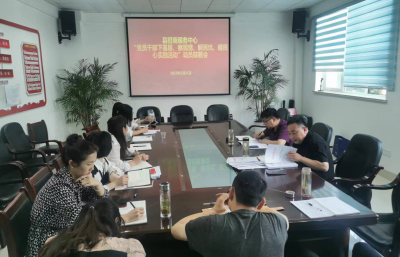 县招商服务中心召开党员干部下基层、察民情、解民忧、暖民心活动动员部署会