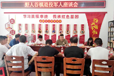 野人谷镇：召开退役军人“八一”座谈会