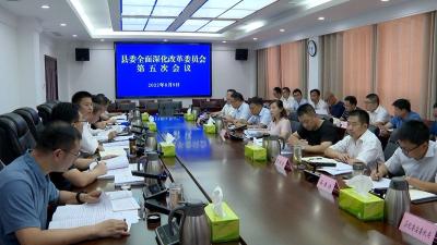 纪道清主持召开县委全面深化改革委员会第五次会议