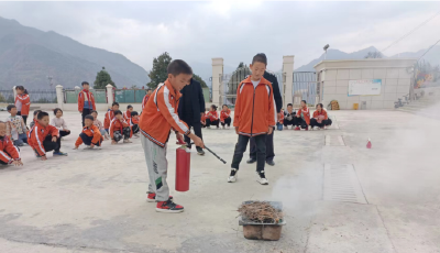 九道乡咸水小学：开展消防演练教育活动