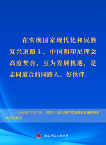 新华社权威速览丨习近平主席会见印度尼西亚总统佐科时的谈话要点