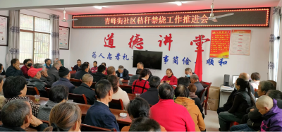 青峰镇：“四强化”筑牢秸秆禁烧“防火墙”