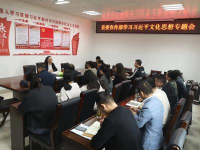 县委宣传部：召开学习习近平文化思想专题会