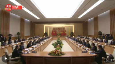 独家视频丨习近平会见越南总理范明政