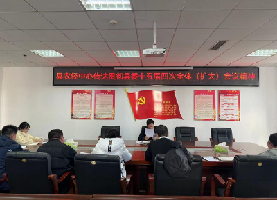 房县农经中心：传达学习贯彻县委十五届四次全体(扩大)会议精神