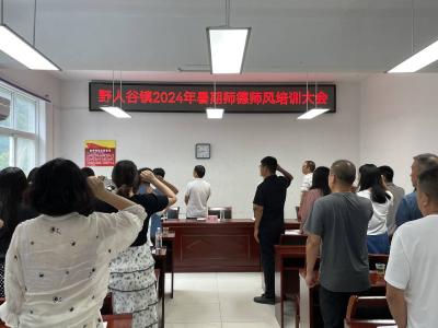野人谷镇中心学校：召开2024年暑期师德师风培训大会