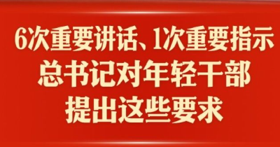6次重要讲话、1次重要指示，总书记对年轻干部提出这些要求