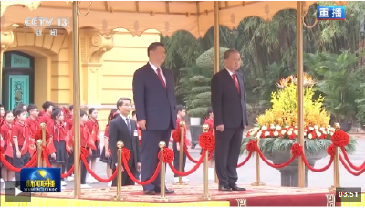 越共中央总书记苏林为习近平举行欢迎仪式