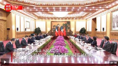 独家视频丨习近平会见智利总统：打造中拉共同发展样板 南南合作典范