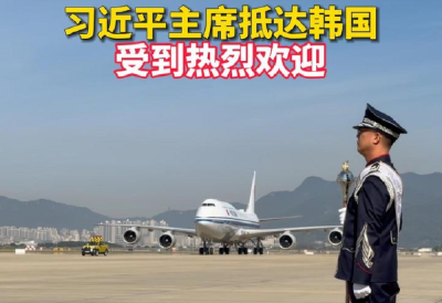 近镜头｜习近平抵达韩国受到热烈欢迎  