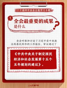 收藏！党的二十届四中全会公报学习手账