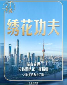 习近平的两会之喻｜城市管理应该像绣花一样精细