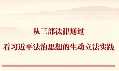 从三部法律通过看习近平法治思想的生动立法实践