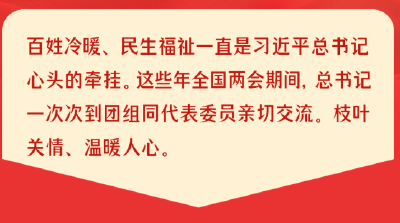 总书记同代表委员的暖心话
